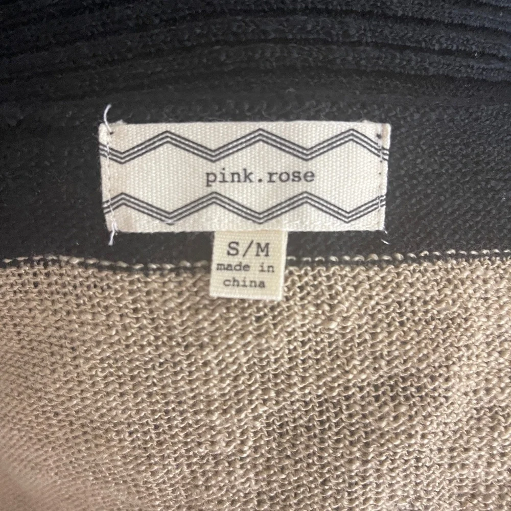 Black &‎ Brown striped open sweater